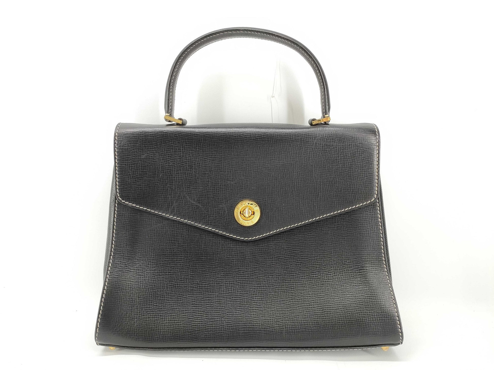 CELINE Celine Handbag Black Turnlock Hand Leather Handbag