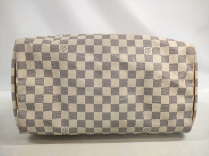 LOUIS VUITTON Damier Azur Speedy 35 DU4009 Boston Bag