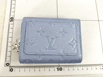 LOUIS VUITTON Monogram Empreinte Portefeuille Claire M26515 RFID Blue Frost Wallet