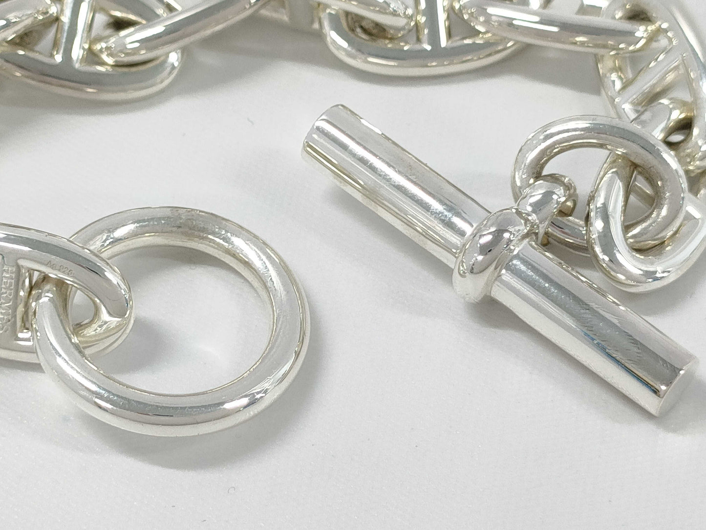 HERMES Chaine d'Ancre GM 11-link bracelet/bangle in SV925, 64.2g
