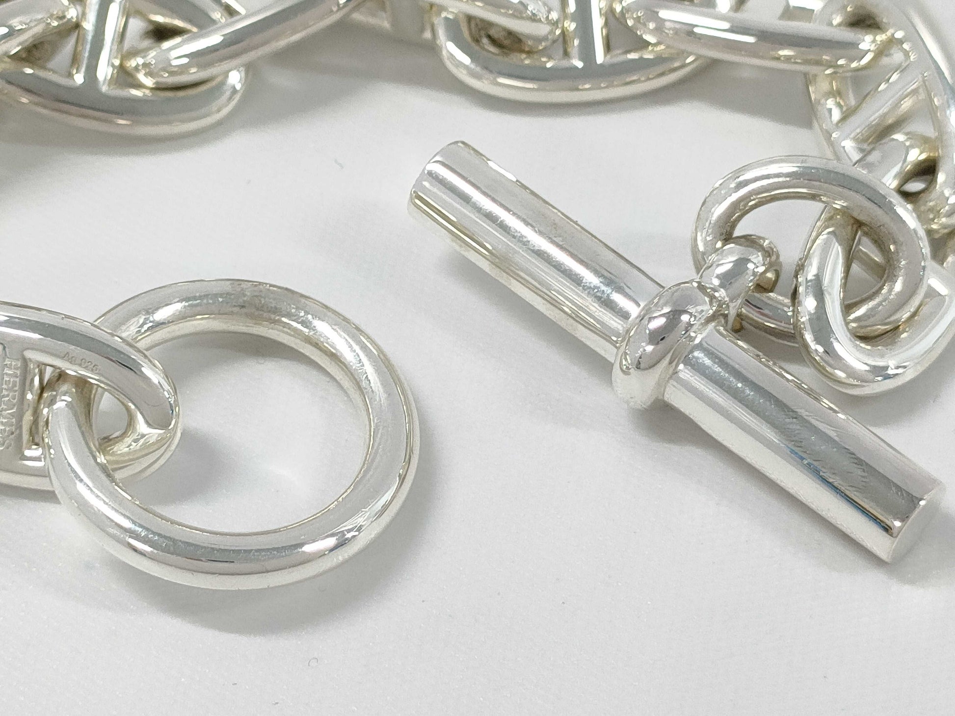 HERMES Chaine d'Ancre GM 11-link bracelet/bangle in SV925, 64.2g