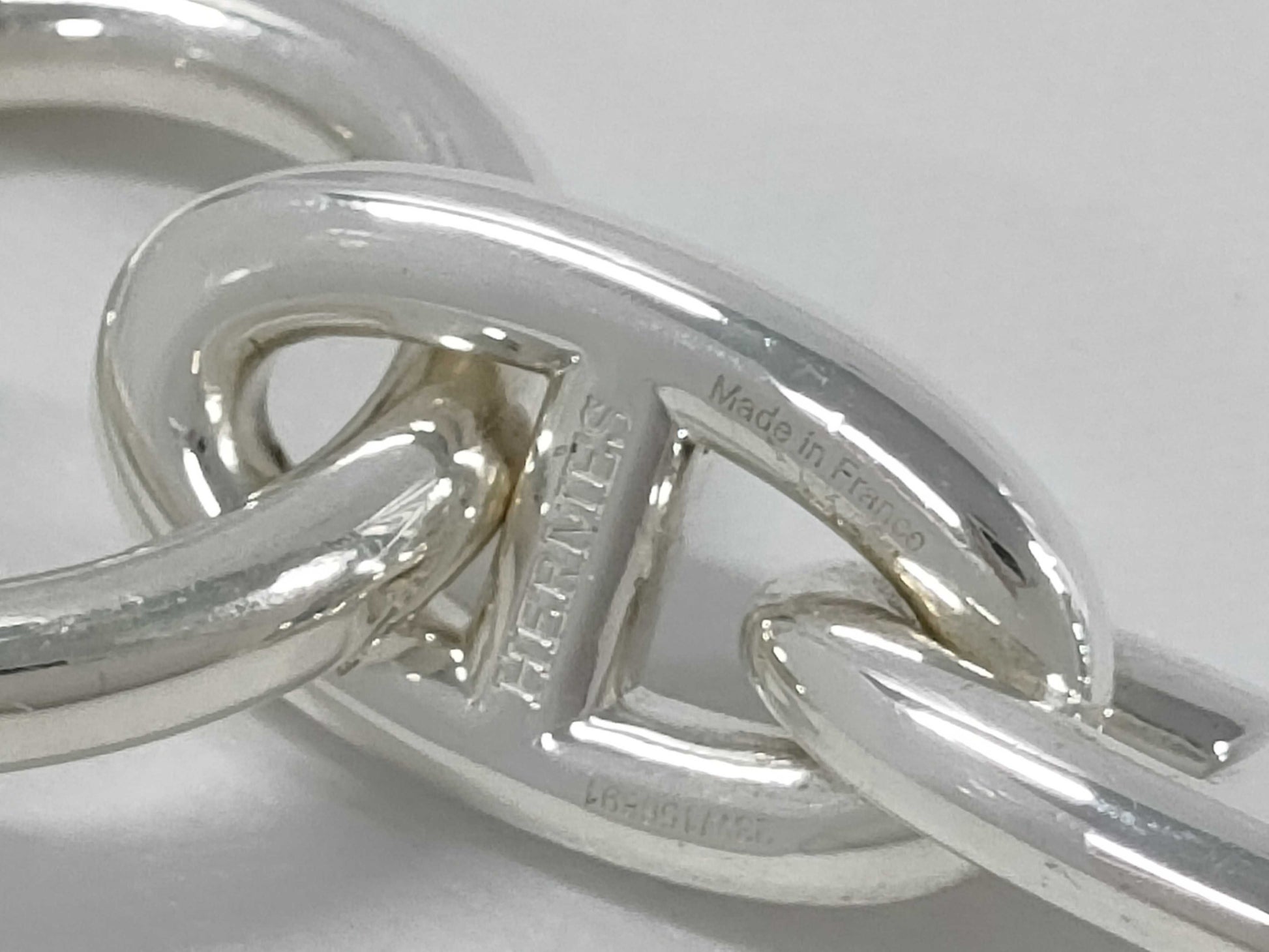 HERMES Chaine d'Ancre GM 11-link bracelet/bangle in SV925, 64.2g