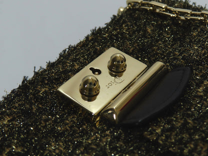 Dior New Rock Tweed Leather Chain Shoulder Bag