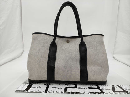HERMES HERMES Garden Party Tote Bag PM Grey Toi Ash Tote Bag