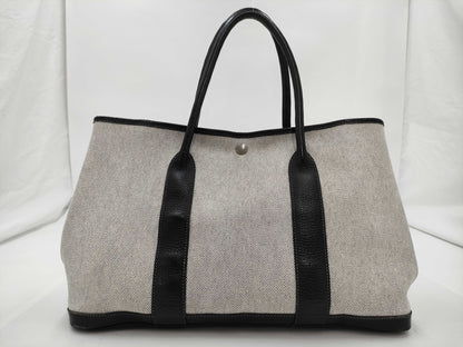 HERMES HERMES Garden Party Tote Bag PM Grey Toi Ash Tote Bag