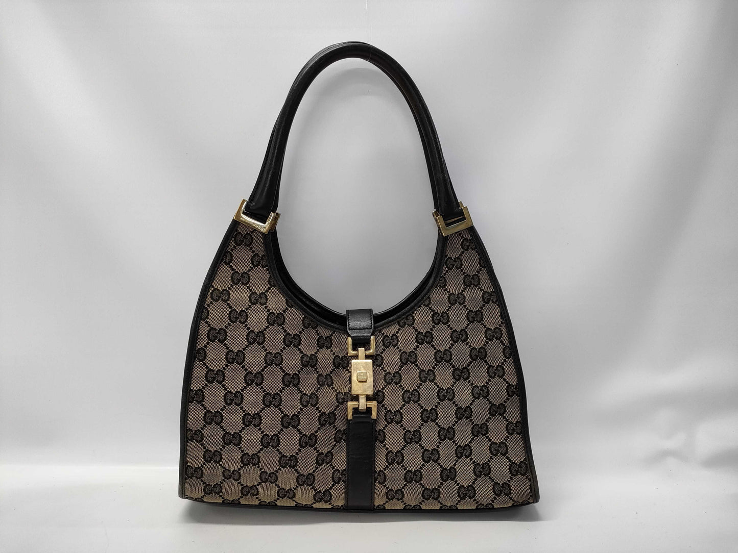 GUCCI GUCCI GG Canvas/Jackie Shoulder Bag Canvas 001154 Two-Tone Tote Bag