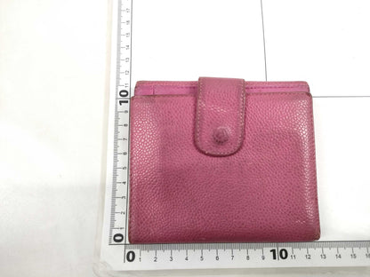 CHANEL Leather Tri-fold Wallet