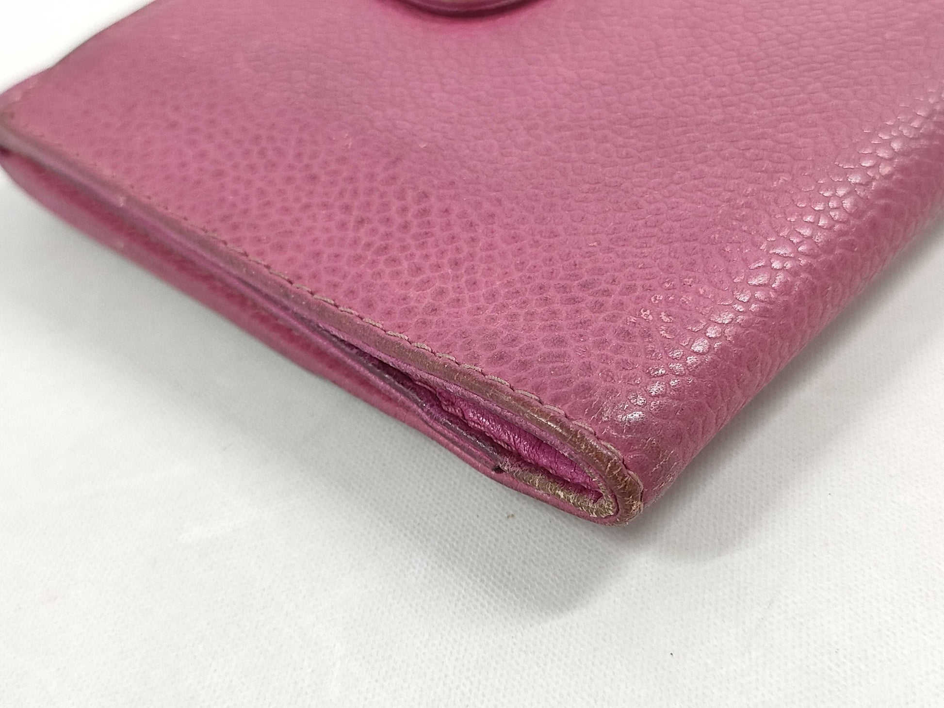 CHANEL Leather Tri-fold Wallet