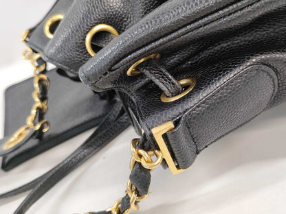 CHANEL Drawstring Caviar Skin Shoulder Bag, No. 4