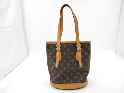 LOUIS VUITTON LOUISVUITTON Monogram Petit Bucket PM M42238 Tote Bag