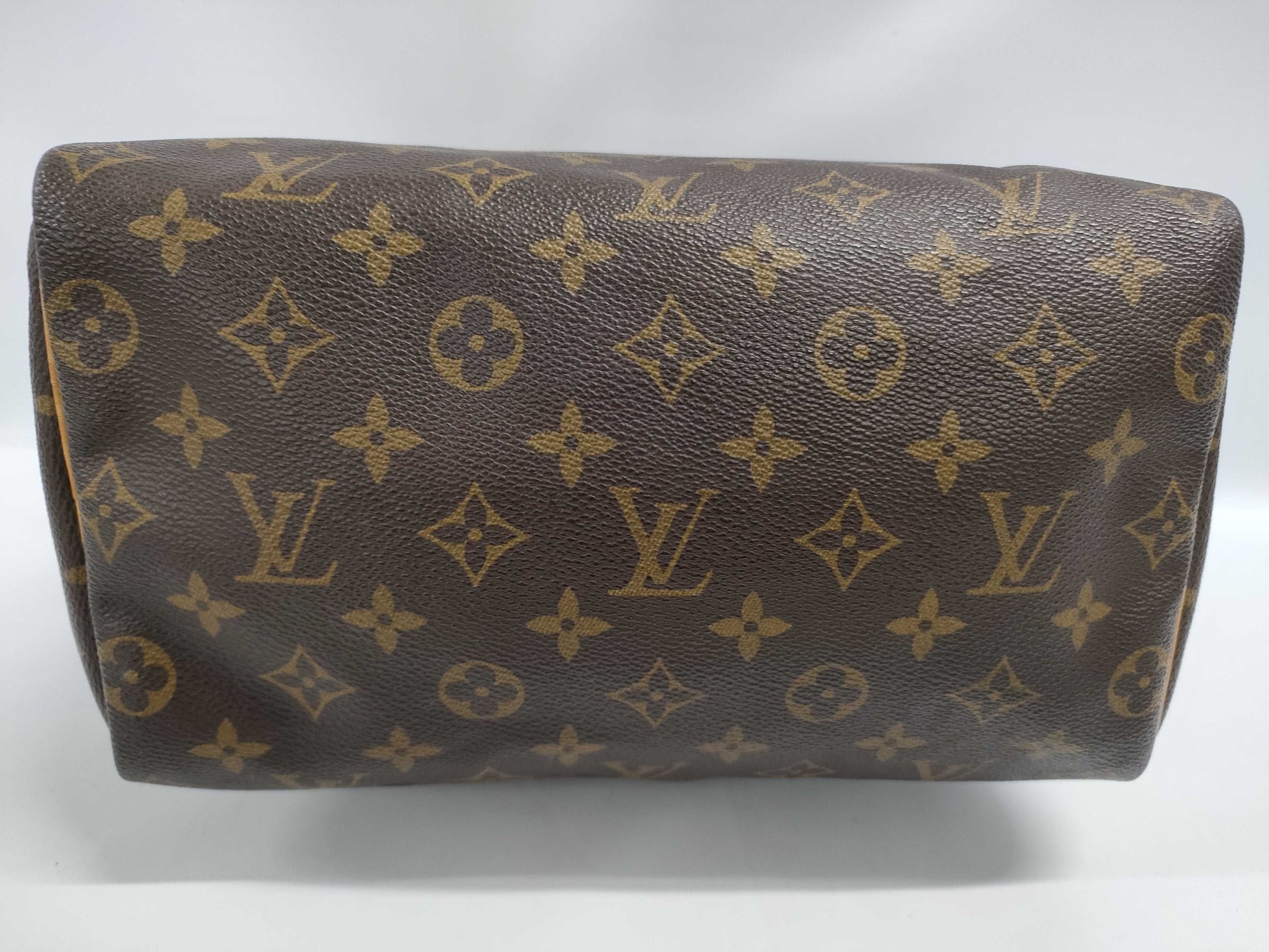 LOUIS VUITTON Speedy 25 M41528 MI9001 Canvas/Leather Brown Monogram Handbag