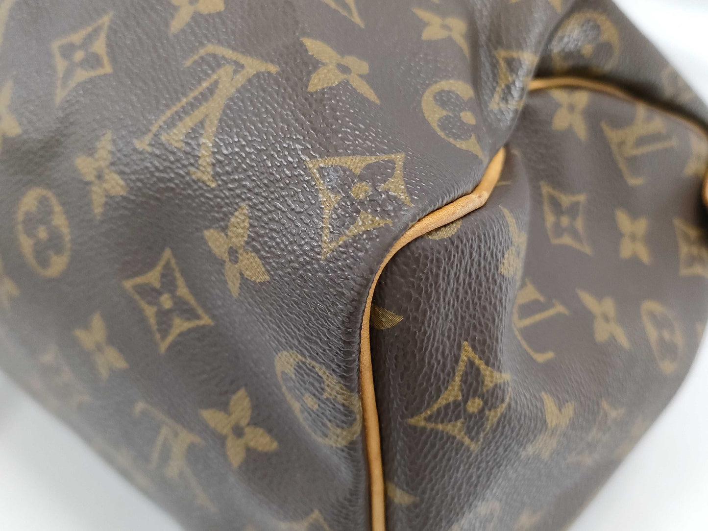 LOUIS VUITTON Speedy 25 M41528 MI9001 Canvas/Leather Brown Monogram Handbag
