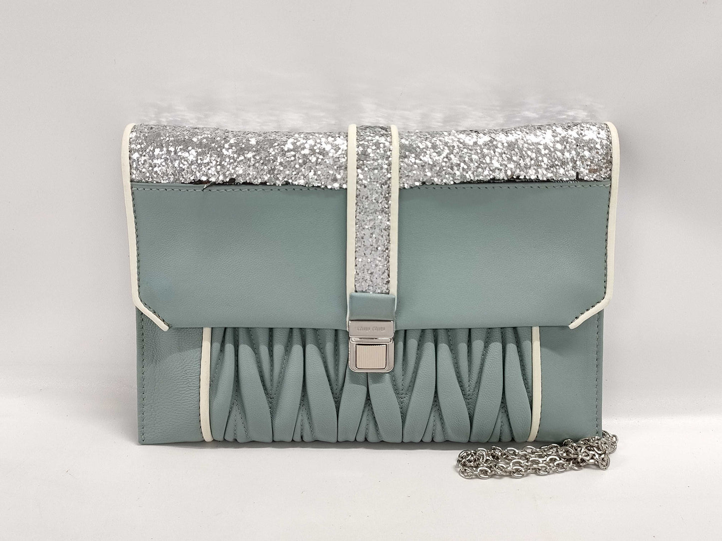Miu Miu Matelasse Leather 5NF001 Mint Green Shoulder Bag