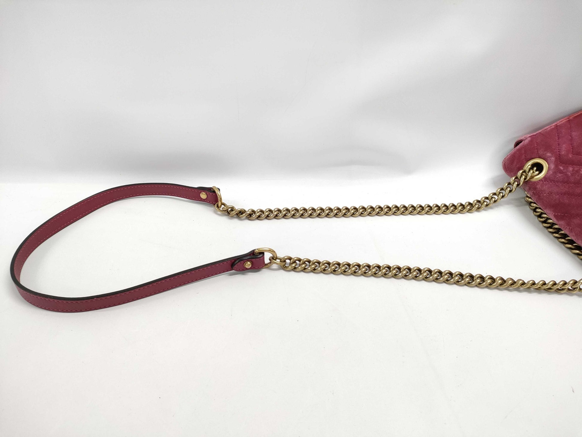 GUCCI 446744 GG Marmont Rose Red A024578184 Shoulder Bag