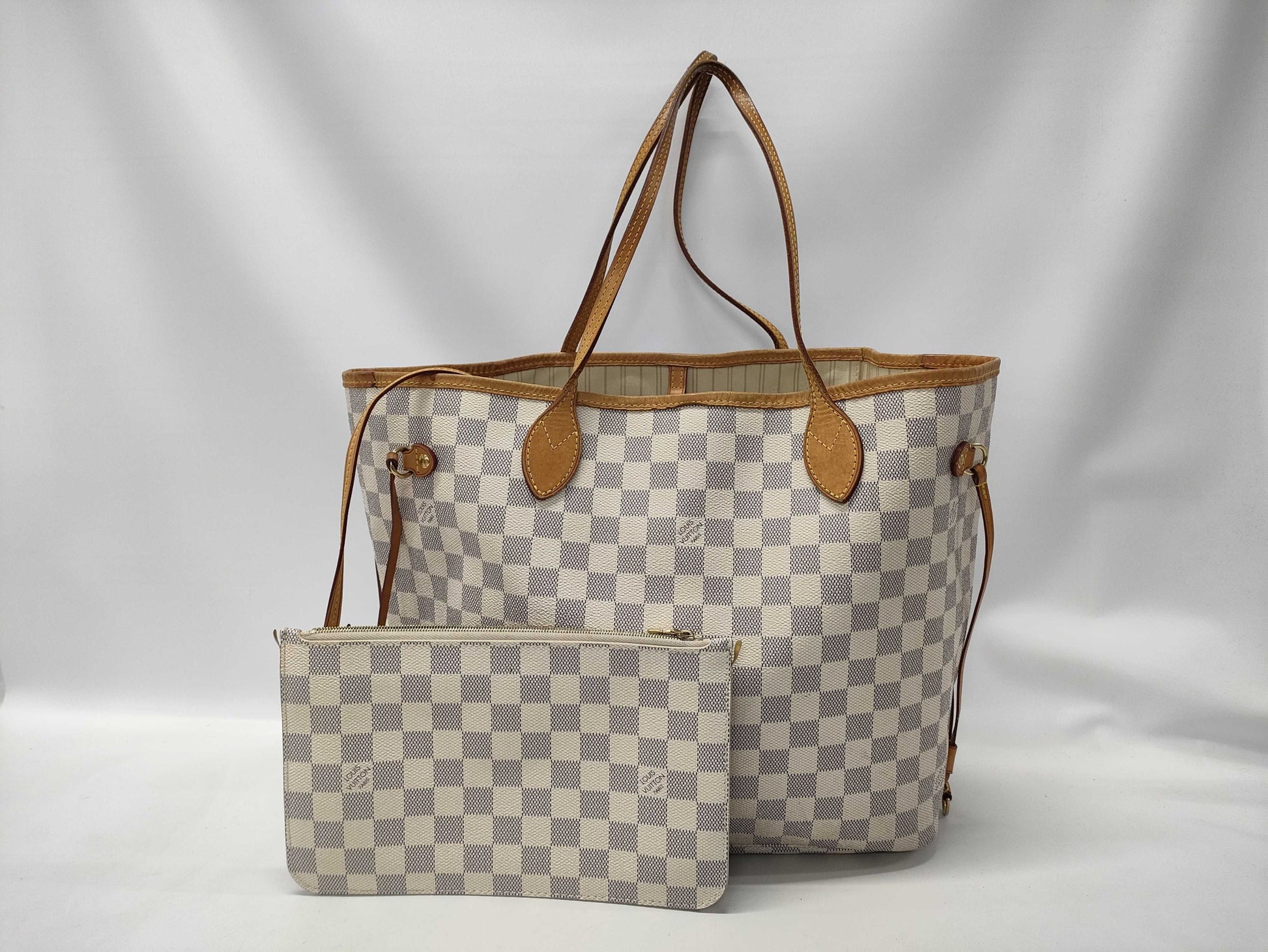 LOUIS VUITTON N51107 Azur Neverfull MM SL2140 New Tote Bag
