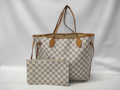 LOUIS VUITTON N51107 Azur Neverfull MM SL2140 New Tote Bag