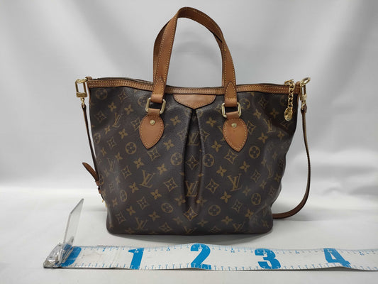 LOUIS VUITTON Damier Palermo PM M40145 SR3151 Brown Shoulder Bag