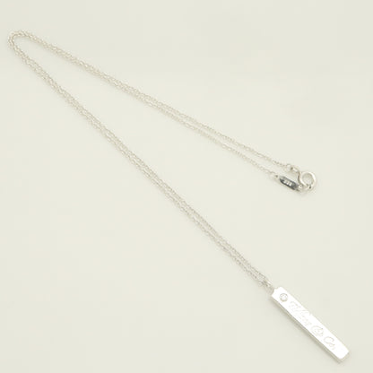 Tiffany & Co. Notes Bar 1-Piece Diamond Necklace Pendant in Sterling Silver - Weight: 3.25g