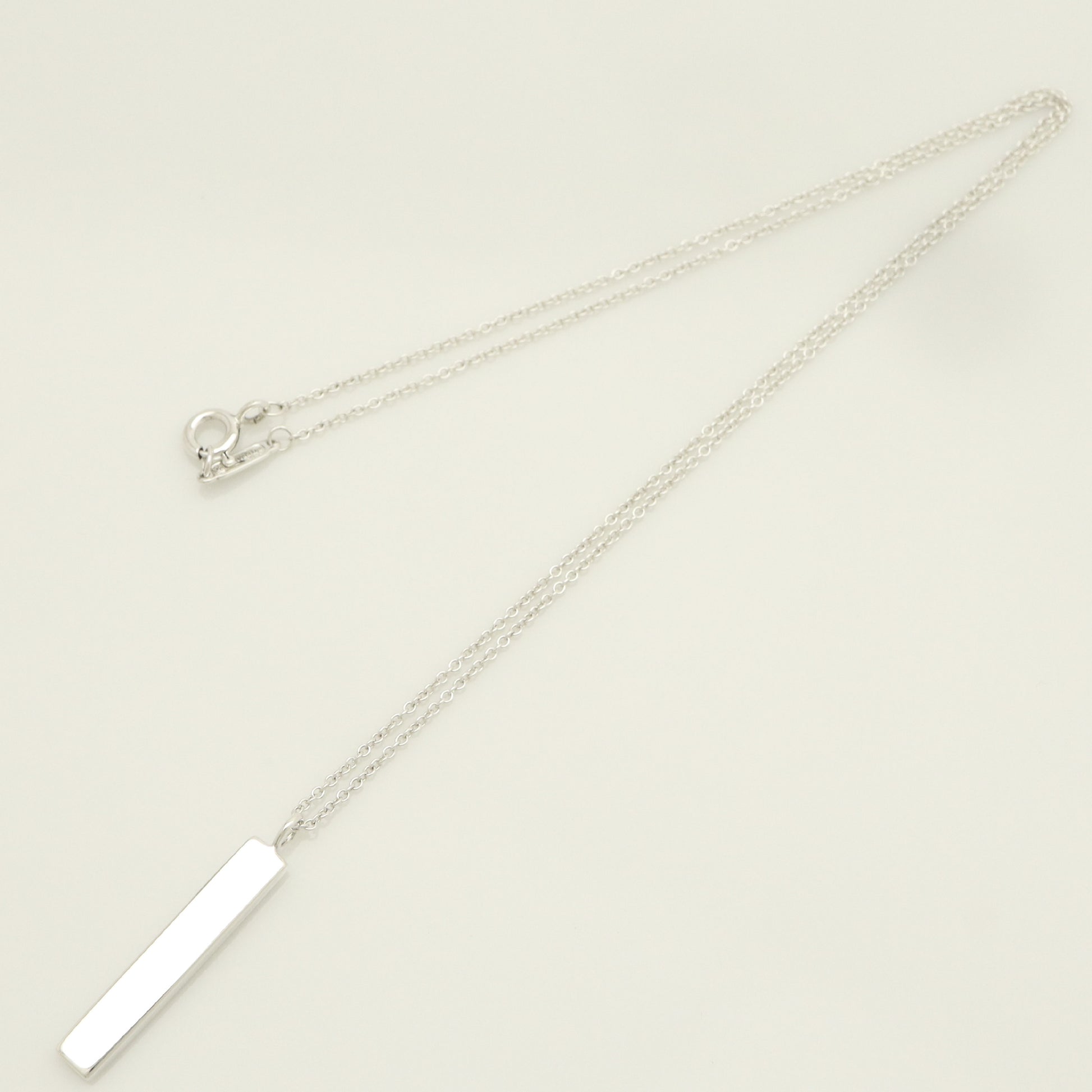 Tiffany & Co. Notes Bar 1-Piece Diamond Necklace Pendant in Sterling Silver - Weight: 3.25g