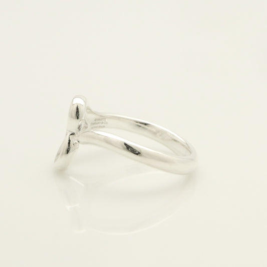 Tiffany & Co. Open Heart Ring, Size 9, Sterling Silver , Weight: 2.23g