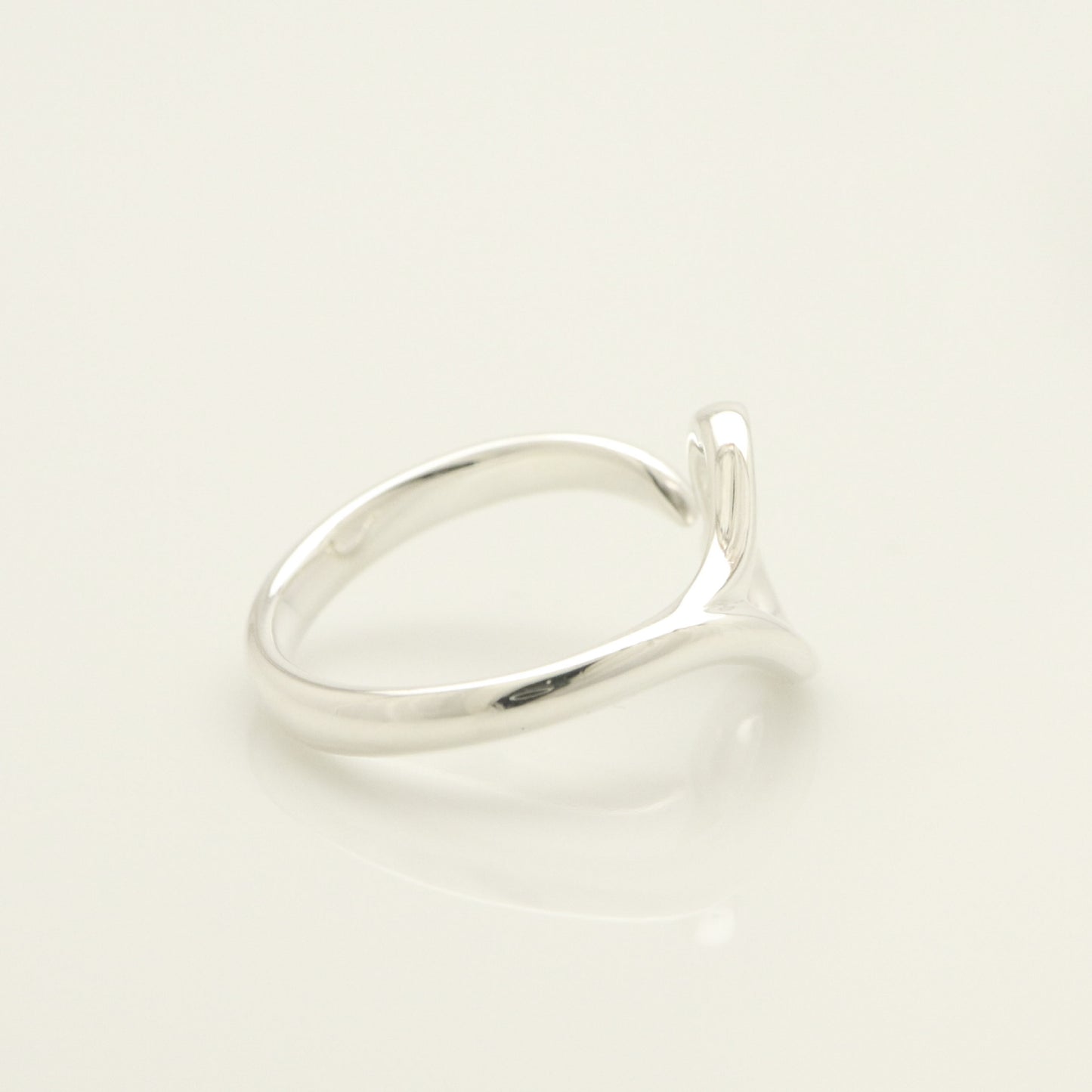 Tiffany & Co. Open Heart Ring, Size 9, Sterling Silver , Weight: 2.23g