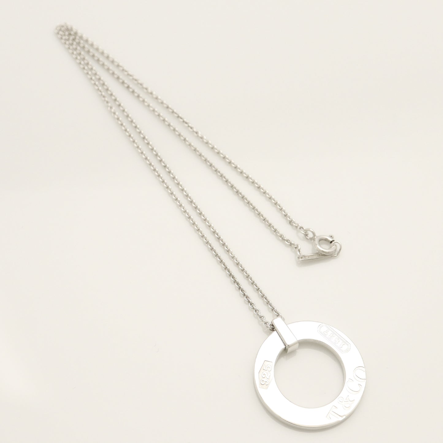 Tiffany & Co. 1837 Round Circle Necklace in Sterling Silver - Weight: 7.89g