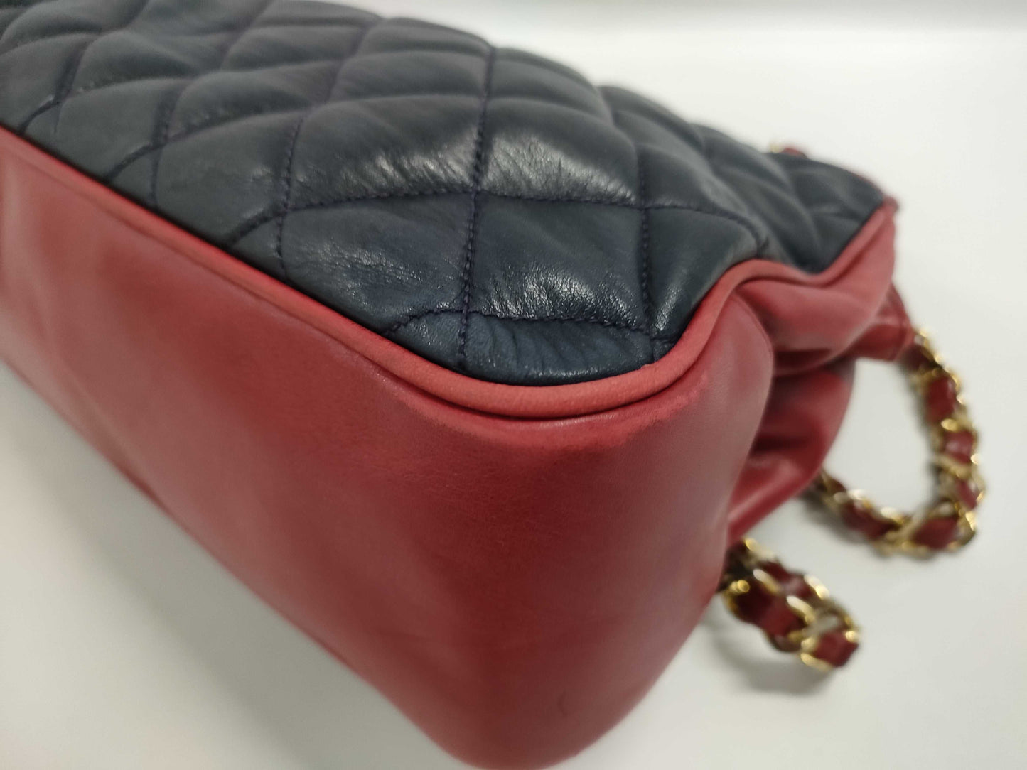 CHANEL Bicolor Matelasse Chain Tote Bag