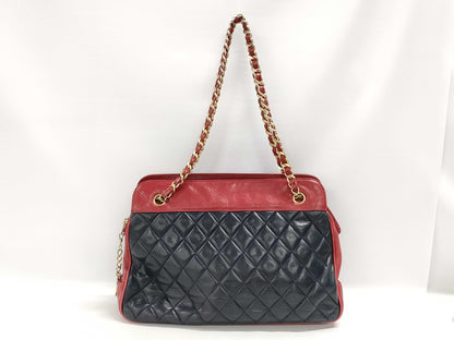 CHANEL Bicolor Matelasse Chain Tote Bag