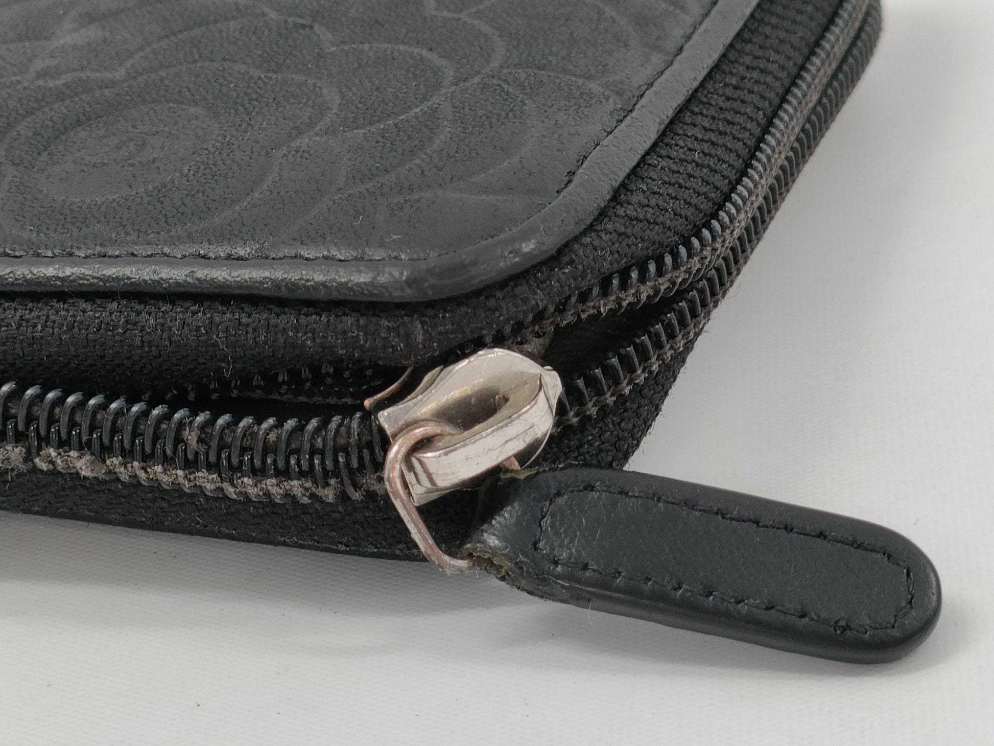 CHANEL Black Leather Long Wallet with Coco Mark