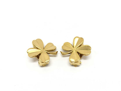 CHANEL CHANEL Earrings 94A Clover Gold Earrings