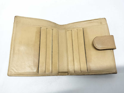 CHANEL CHANEL Folding Wallet Caviar Skin Coco Mark with Card Sticker