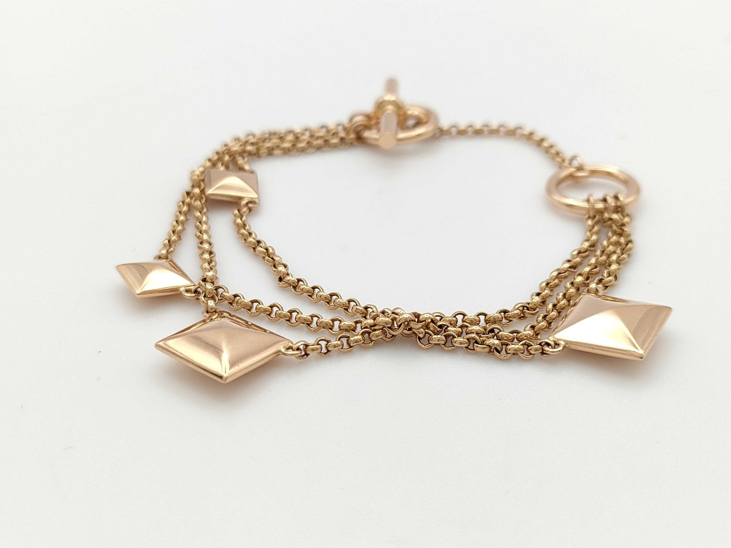 HERMES Clou de H #16 PG Au750 19.7g Bracelet/Bangle 