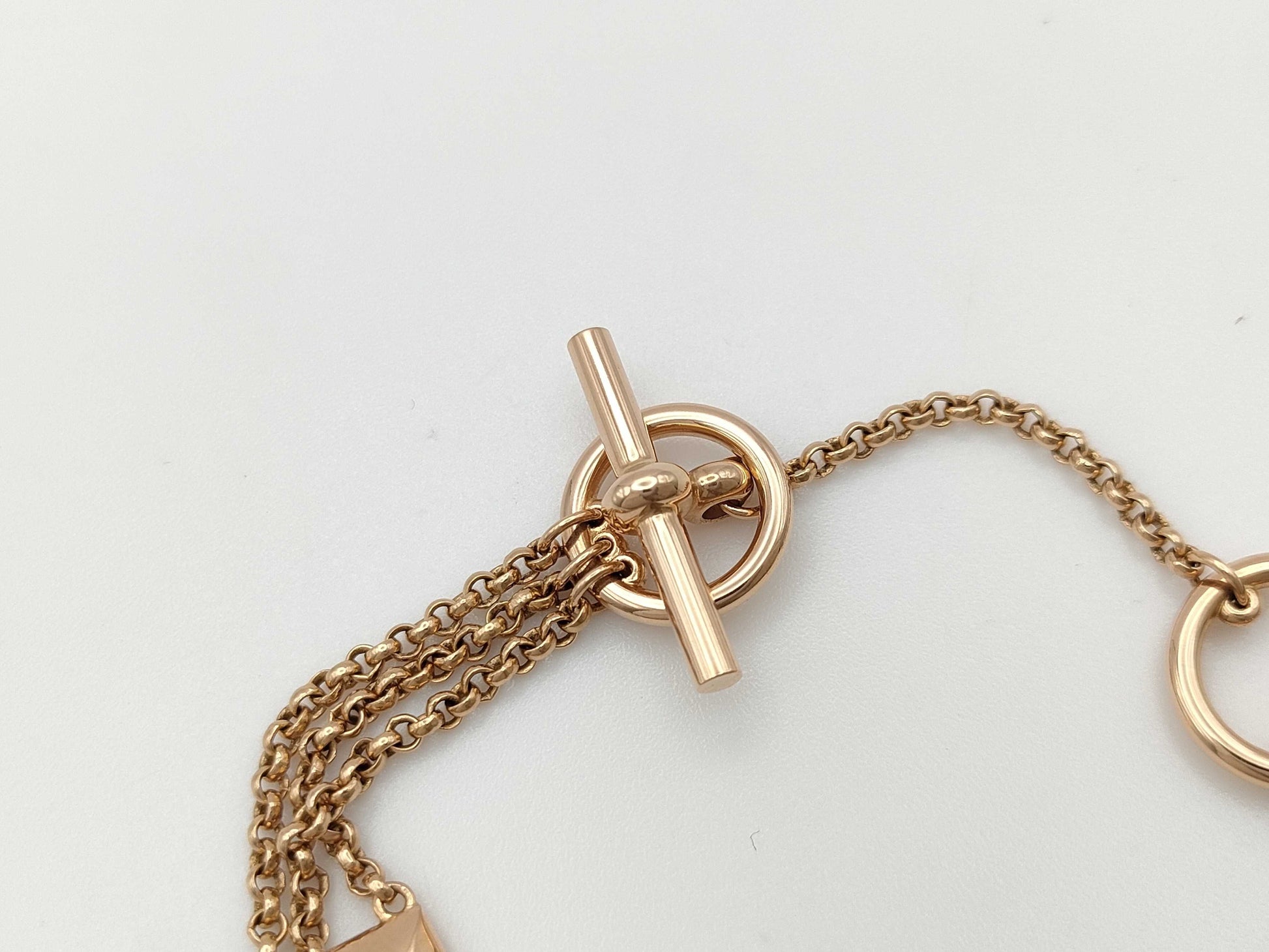 HERMES Clou de H #16 PG Au750 19.7g Bracelet/Bangle 