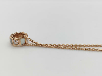 BVLGARI Serpenti Viper Shell Diamond PG Au750 11.2g Necklace