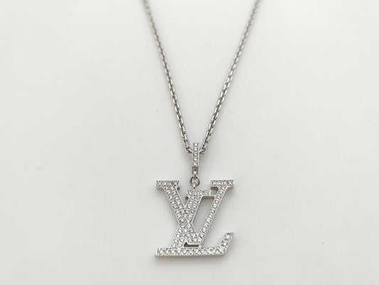 LOUIS VUITTON Pandant Tiff Diamond WG Au750 11.0g Necklace