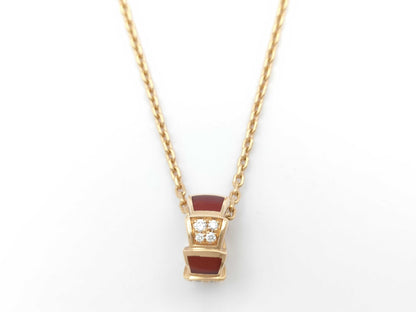 BVLGARI Serpenti Viper Carnelian Diamond PG Au750 10.9g Necklace