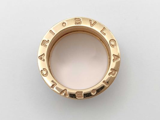 BVLGARI Bezero One Lock #52 Black Sera PG Au750 13.0g Ring 