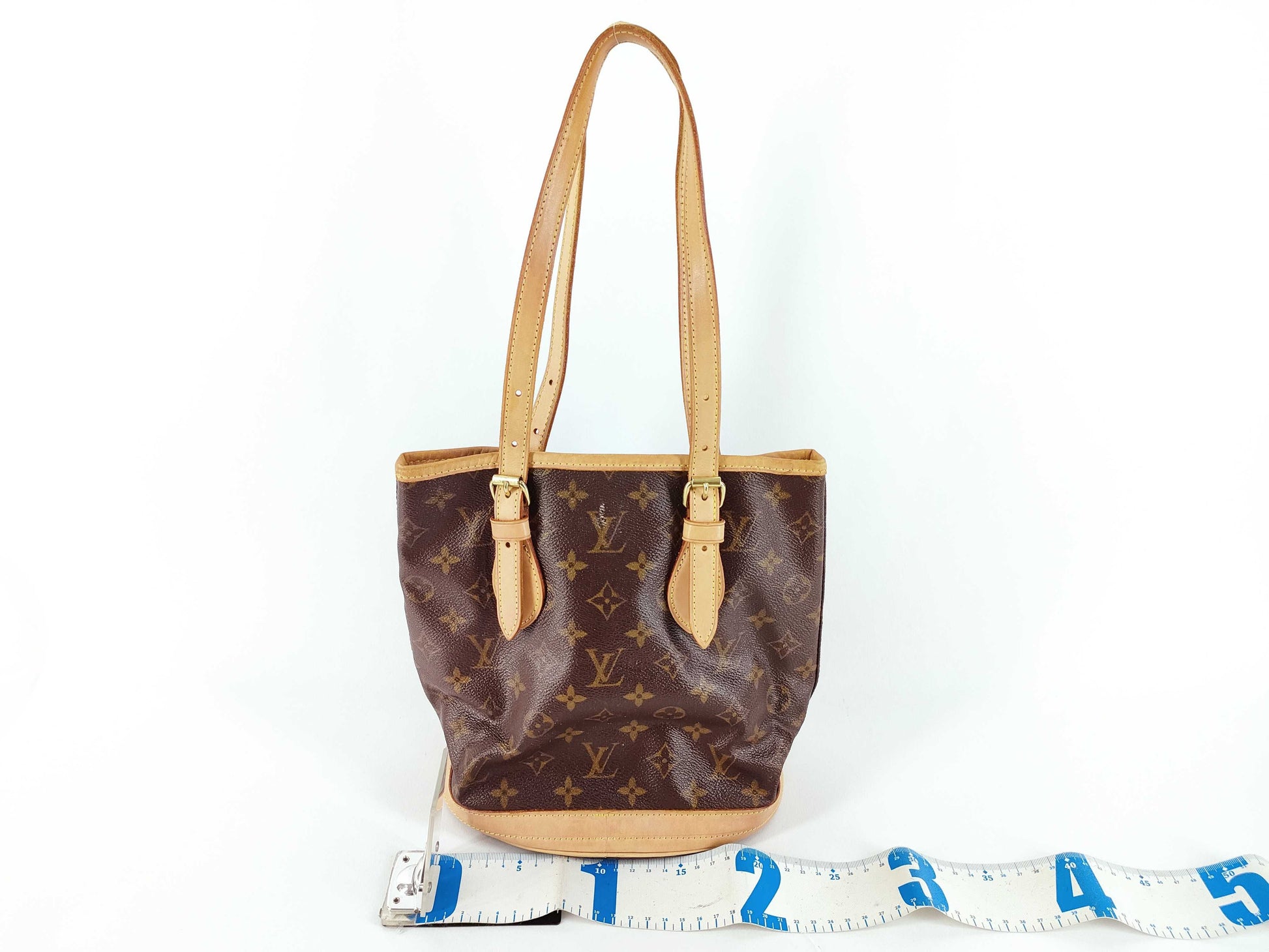 LOUIS VUITTON Monogram Bucket PM Tote Bag
