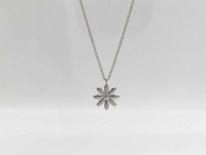 Tiffany&Co. Daisy Flower Diamond WG AU750 2.0g Necklace
