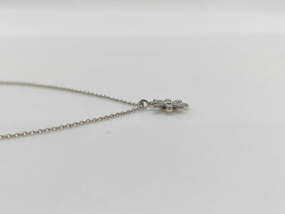 Tiffany&Co. Daisy Flower Diamond WG AU750 2.0g Necklace