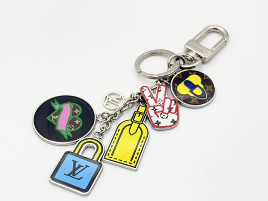 LOUIS VUITTON Vuitton M63759 Portocre LV Stories Padlock Charm Keyring Multicolor DP0168 Key Case / Keychain