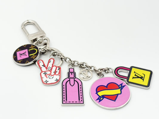 LOUIS VUITTON Vuitton M63759 Portocre LV Stories Padlock Charm Keyring Multicolor DP0168 Key Case / Keychain