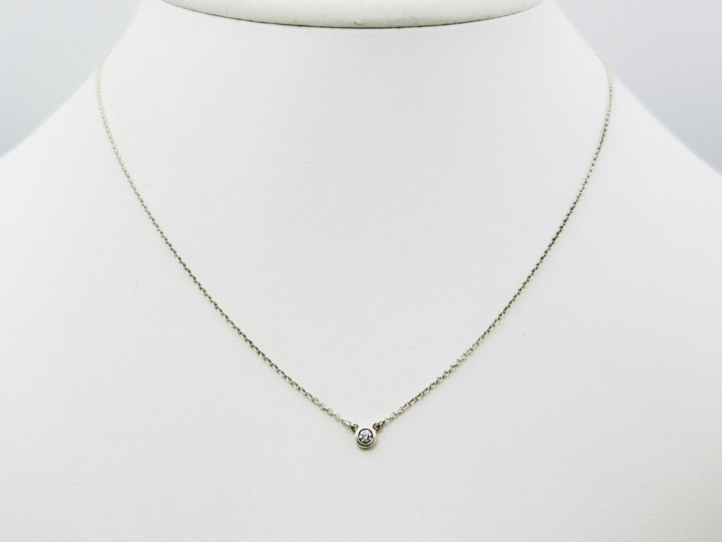 Tiffany&Co. by the Yard 1PD Diamond Necklace Ag925 1.4g Silver Necklace