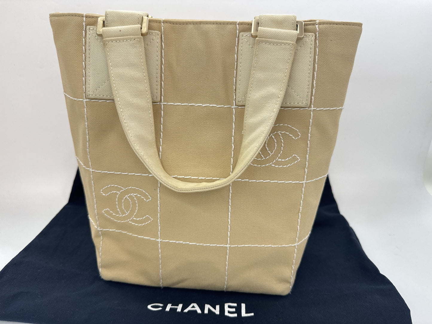 CHANEL Chocolate Bar Tote Bag with Seal, No. 8, Bag, Tote Bag
