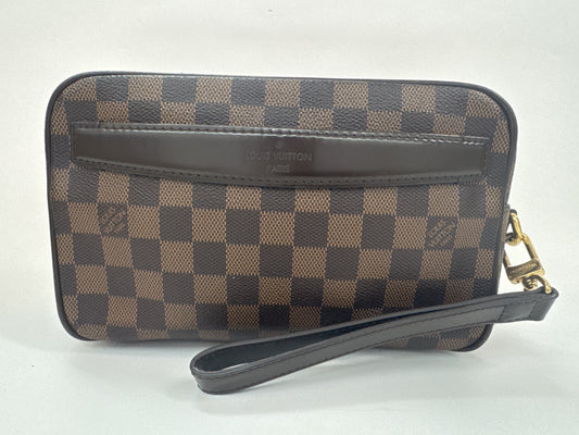 LOUIS VUITTON Damier Pochette Saint Paul Clutch Second Bag