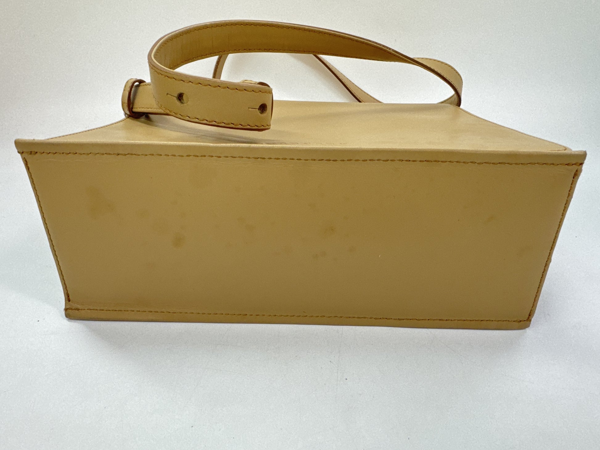 BURBERRY Leather Shoulder Bag with Check Pattern on Both Sides