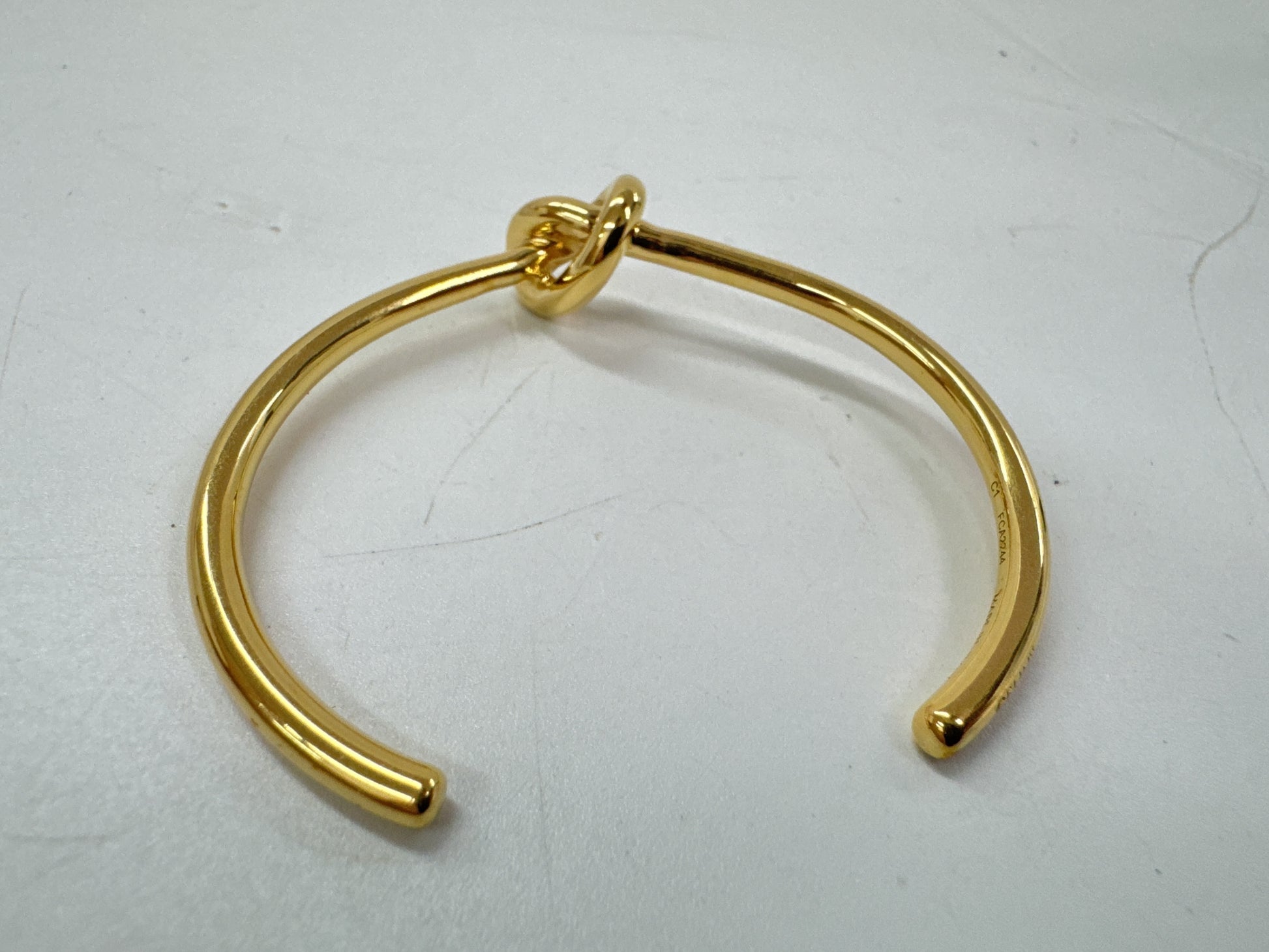 CELINE Knot Extra-Thin Gold Bracelet/Bangle with Box and Dust Bag