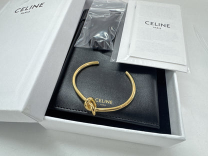 CELINE Knot Extra-Thin Gold Bracelet/Bangle with Box and Dust Bag