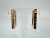 FENDI FF Logo Baguette Rhinestone Earrings OB3422
