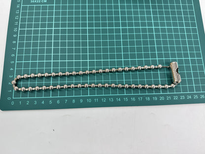 LOUIS VUITTON Vuitton Coreyer Escalator Ball Chain Silver Necklace